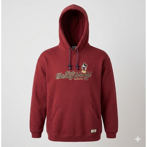 Disney Tops - Disney, Walt Disney World‎ Vintage Men's Red Hoodie. Size XL